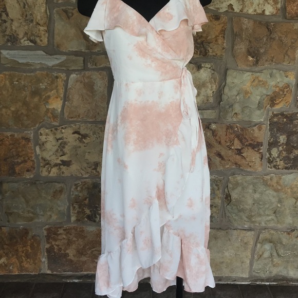 Dex Blush Tie-Dye Hi-Low Dress - Picture 1 of 6